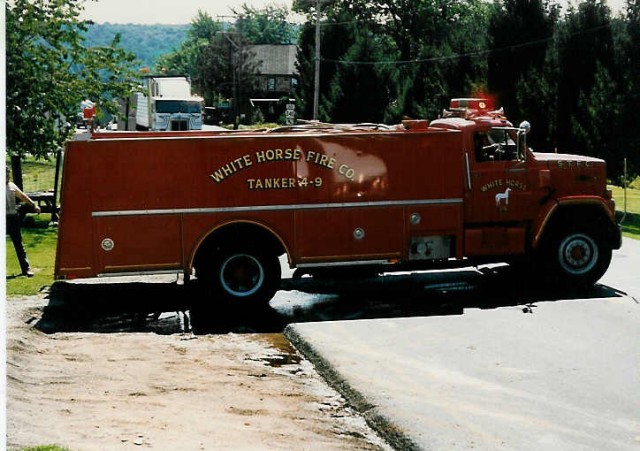 Tanker 4-9 assisting Wagontown on a Chimney Fire; Routes 10 & 340... 8/31/87